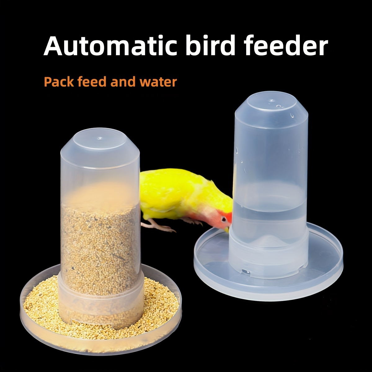 

[customer ] 2pcs Bird Feeding & Watering Set - Pe Material, Ideal For Pigeons, Quails, Chickens & Parrots