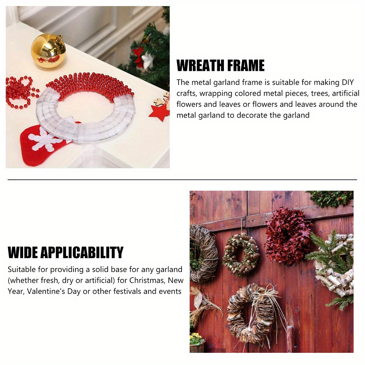 Diy Wreath Round Metal Wreath Ring Wire Wreath Ring Frame