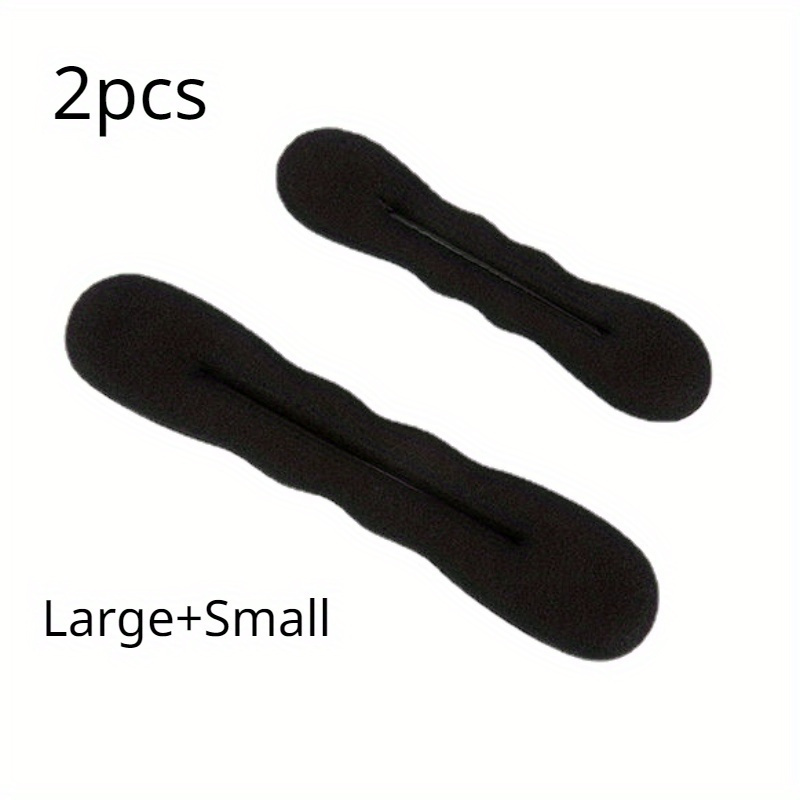 2pcs Clip Foam Donut Bun Maker Curler Tool Hair Styling Accessories Practical And Popular Simple And Sophisticated Design