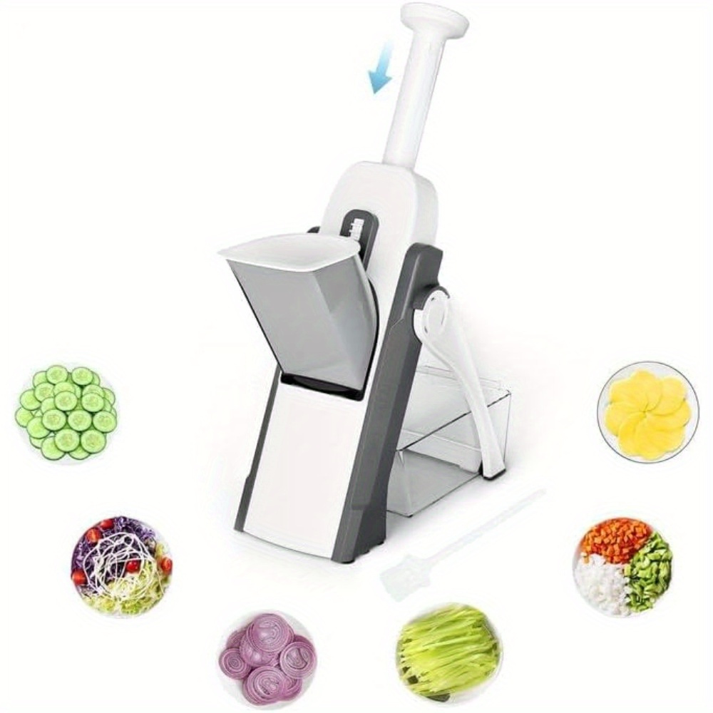 

Vegetable Chopper 5 In-1 Vegetable Slicer Food Potato Cutter, A Veggie Chopper With Container, Chopping Artifact For Kitchen Chef Meal Prep