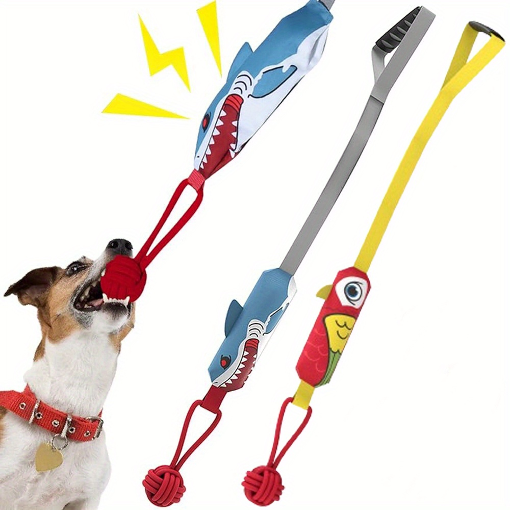 

Jouets de Traction pour Chiens avec Son, Jouets à Mâcher pour Chiens avec Corde et Poignée Solide pour l'Entraînement des Chiots, Jouets pour Chiens de Petite, Moyenne et Grande Taille