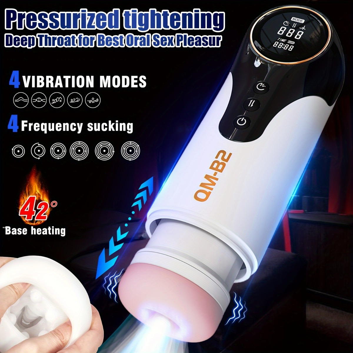 heat stimulation vibrating sex machine Newest Remote Control Thrusting Sucking Vibration Heating Sex Machine main image 1