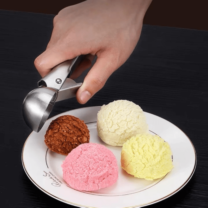 Heavy-Duty Stainless Steel Ice Cream Scoop with Trigger - Perfect for Sundaes & Gelatos, Dishwasher Safe, Comfort Grip
