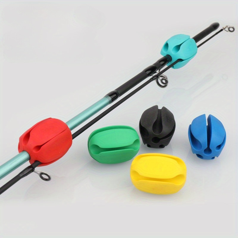 

3pcs, Multi-functional Silicone Rod Straps, Fishing Rod Accessories For Securing Lures And Tackles, Assorted Colors