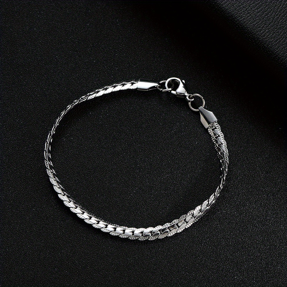Image of 316l 316l 316l Stainless Steel Snake Chain Bracelet For Men And Women Party Gifts Additions
