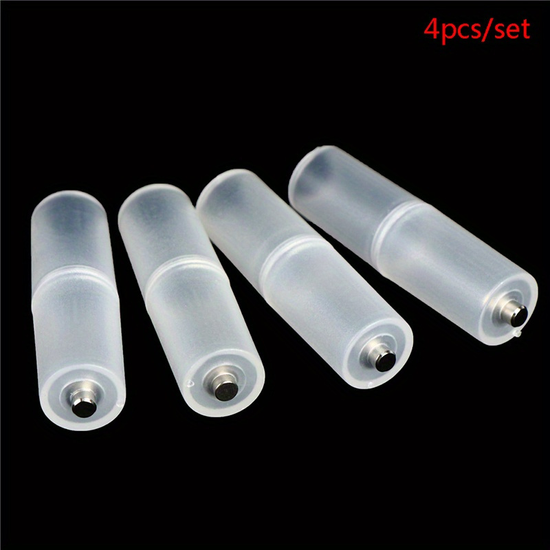 4-Pack AAA to AA Battery Converter Adapters - Clear Plastic Sleeve with Snap-On Design, Compact & Lightweight, Portable Case Included for Electronics, Travel, Home & Office Use, Electronic Accessories | Snug Fit Adapter | Durable Construction 9 4-Pack AAA to AA Battery Converter Adapters - Clear Plastic Sleeve with Snap-On Design, Compact & Lightweight, Portable Case Included for Electronics, Travel, Home & Office Use, Electronic Accessories | Snug Fit Adapter | Durable Construction