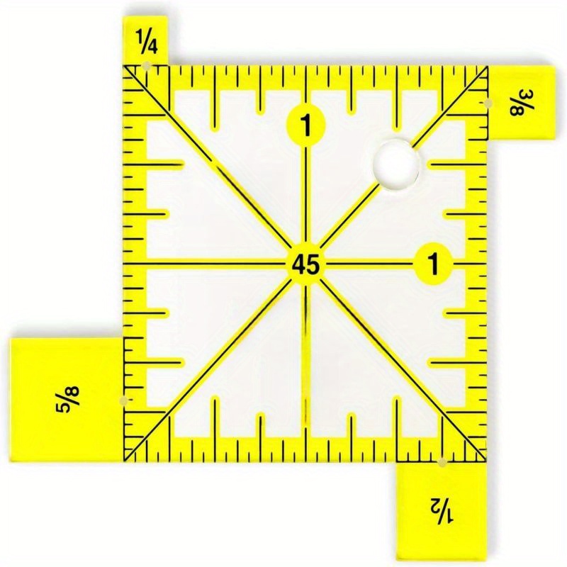 

Dritz Lemon Yellow Seam Width Gauge, Sewing Accessories With 45 Degree Angle Marker - Clear, Durable Measurement Tool For Seam Rippers