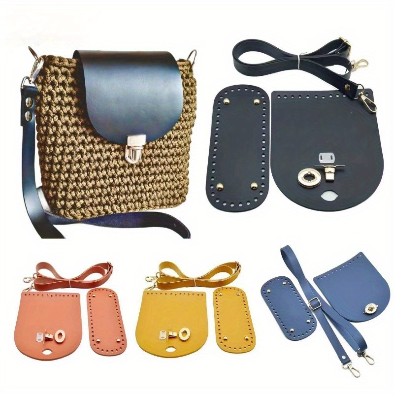 

Diy Handbag Crafting Kit: 3-piece Set With Premium Faux Leather Base, Comfort Drawstring, And Adjustable Shoulder Strap - Perfect For Custom Bag Creation