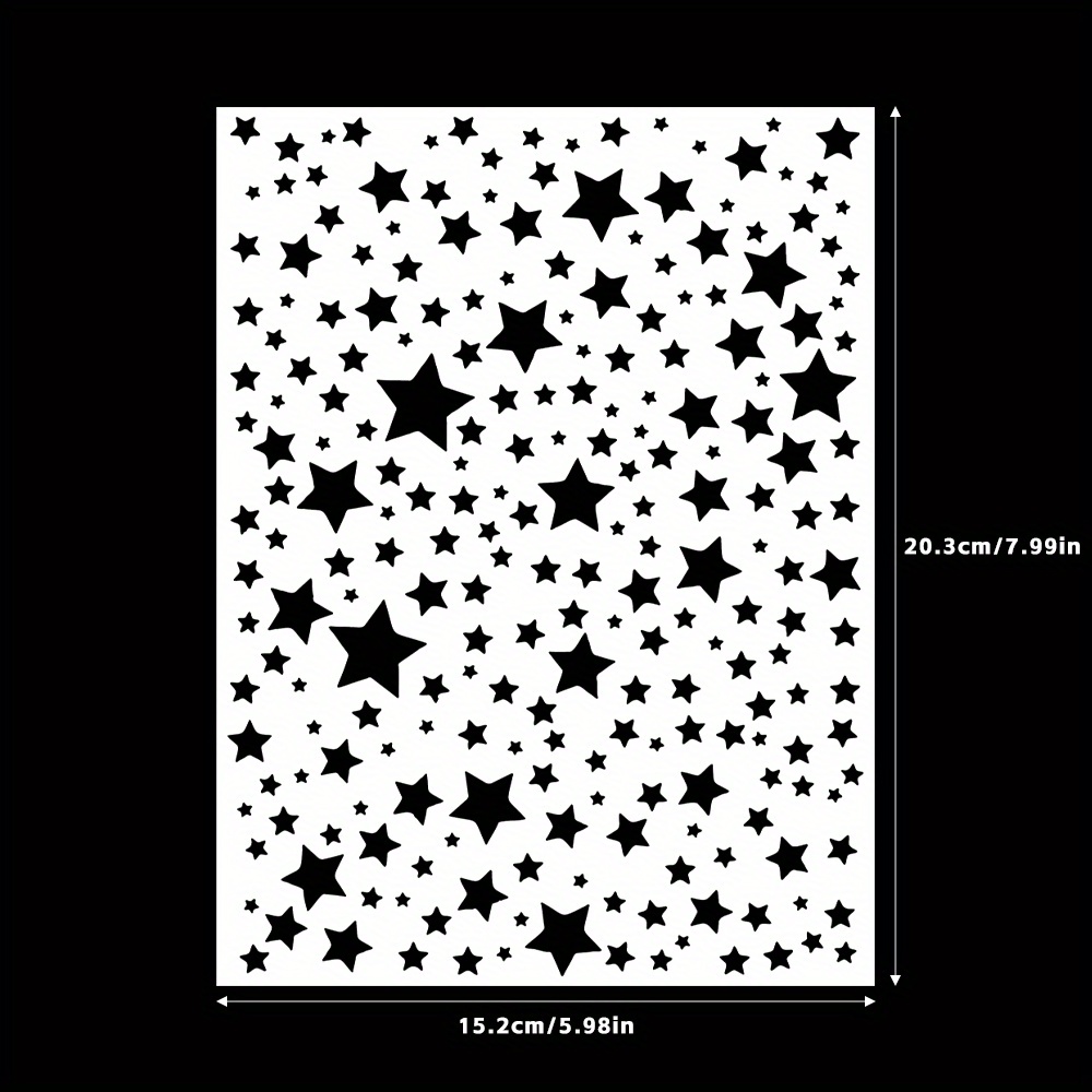 2024 Star Hollow Plastic Stencils For Mother's Day Card Making, Scrapbooking, Photo Album Backdrops, Holiday Cards, Gift Decorations, Graffiti Templates