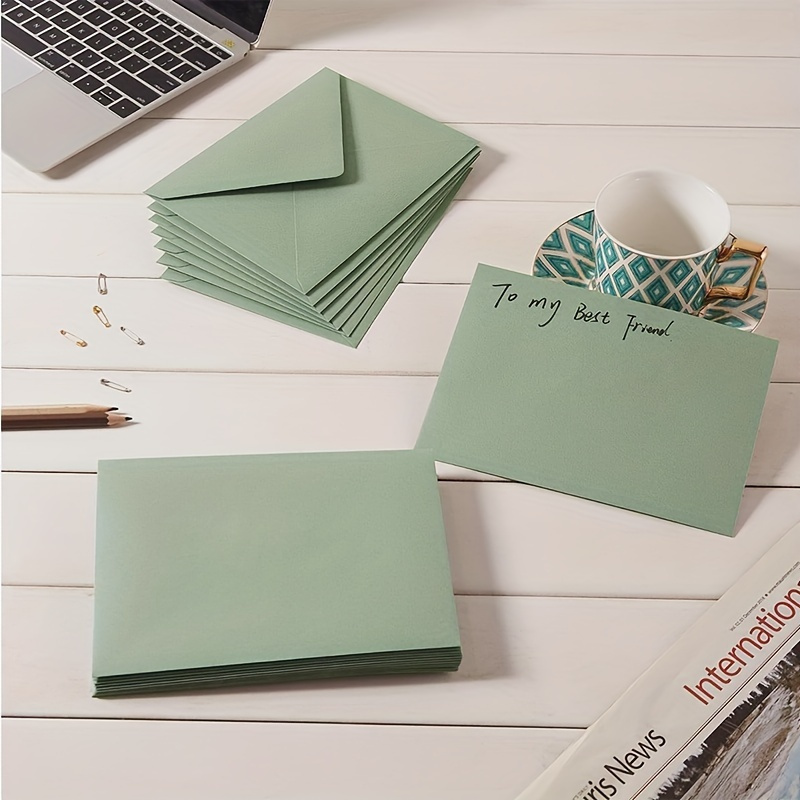 

elegant Sage" 25-piece Sage Green Self-seal Window Envelopes, 120gsm High-quality Paper, Perfect For Mother's Day & Graduation Invitations, Fits 5x7" Cards