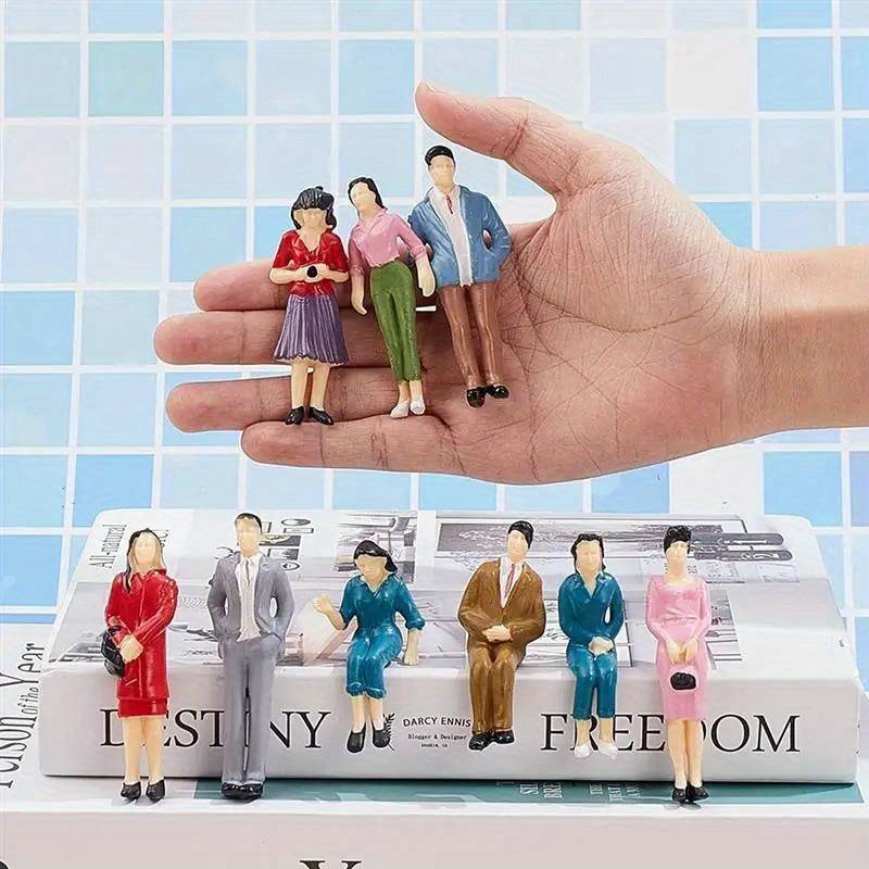 50 Pcs People Models Scale 1:32 Sitting Standing Figures For Layout Kits Plastic