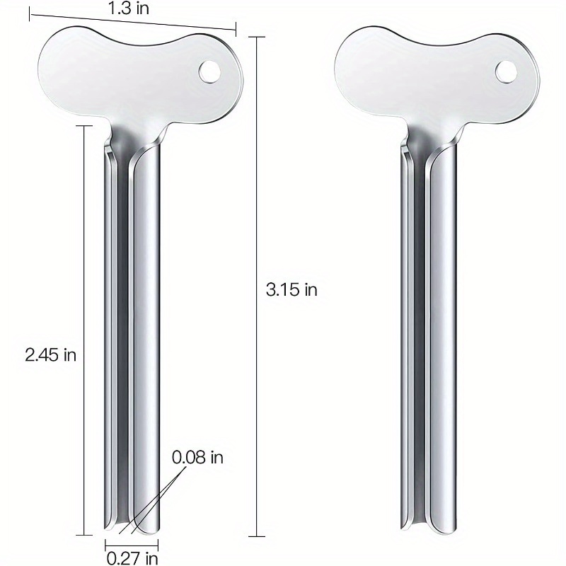 E-shop Zahnpasta Quetscher, Metall Tube Quetscher Schlüssel Zahnpasta Roller Wickler, Geeignet für Farbe, Creme, und Haarfarbe (2/4/6)