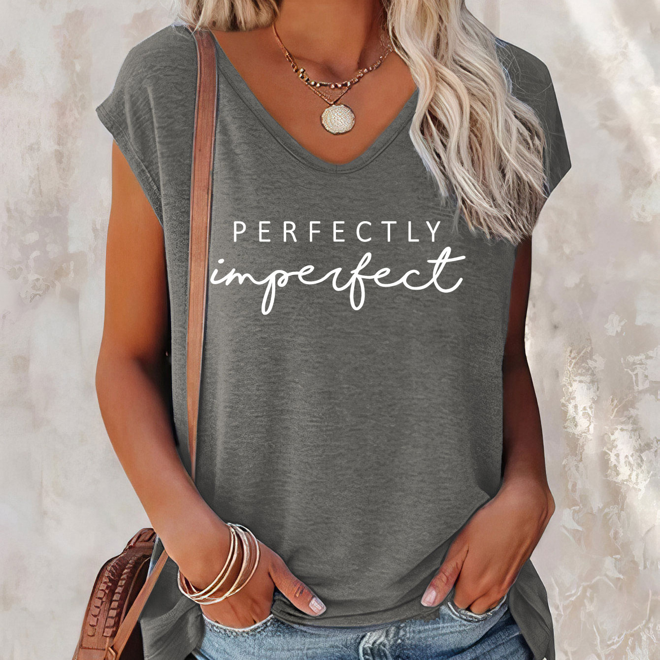 

Letter Print Tank Top, Cap Sleeve Casual Top For Summer & Spring, Women's Clothing