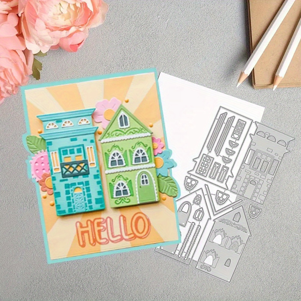 Metal Cutting Die Building A House Used Make Greeting Card Temu Australia