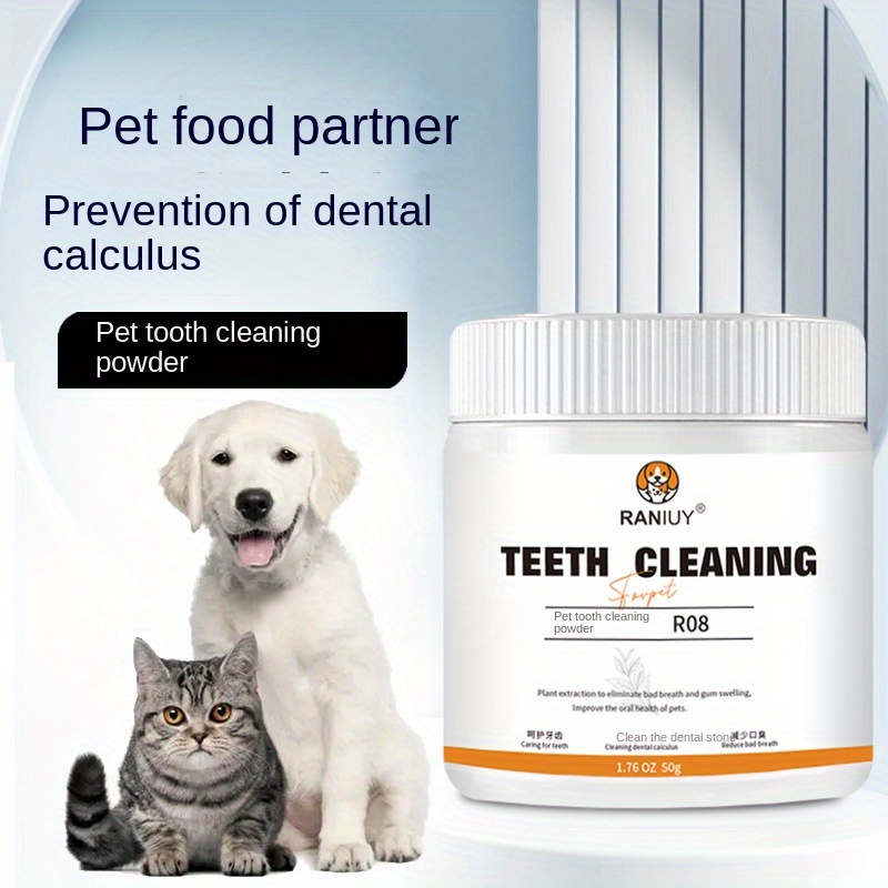 

50g Edible Pet Dental Powder For Dogs & Cats - Oral Care, Fresh Breath, Tartar Removal