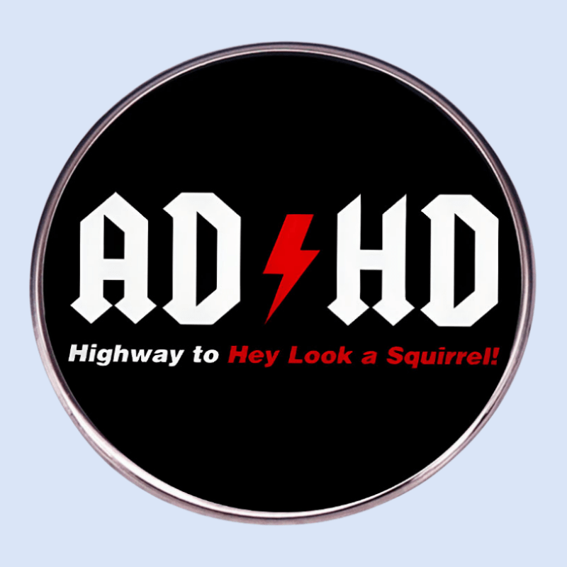 

' To Hey Look, Squirrel' Enamel Pin - Novelty Metal Alloy Brooch For Backpacks & Apparel