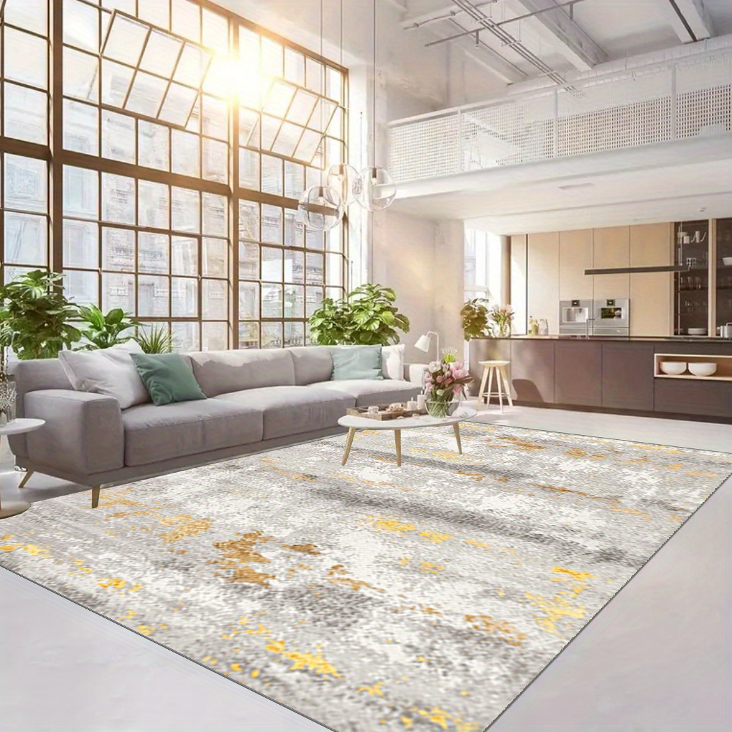 

1pc Simple Style Rug, Decorative Living Room Soft Carpet, Machine Washable Non-slip Carpet, Hotel Cafe Shop Carpet
