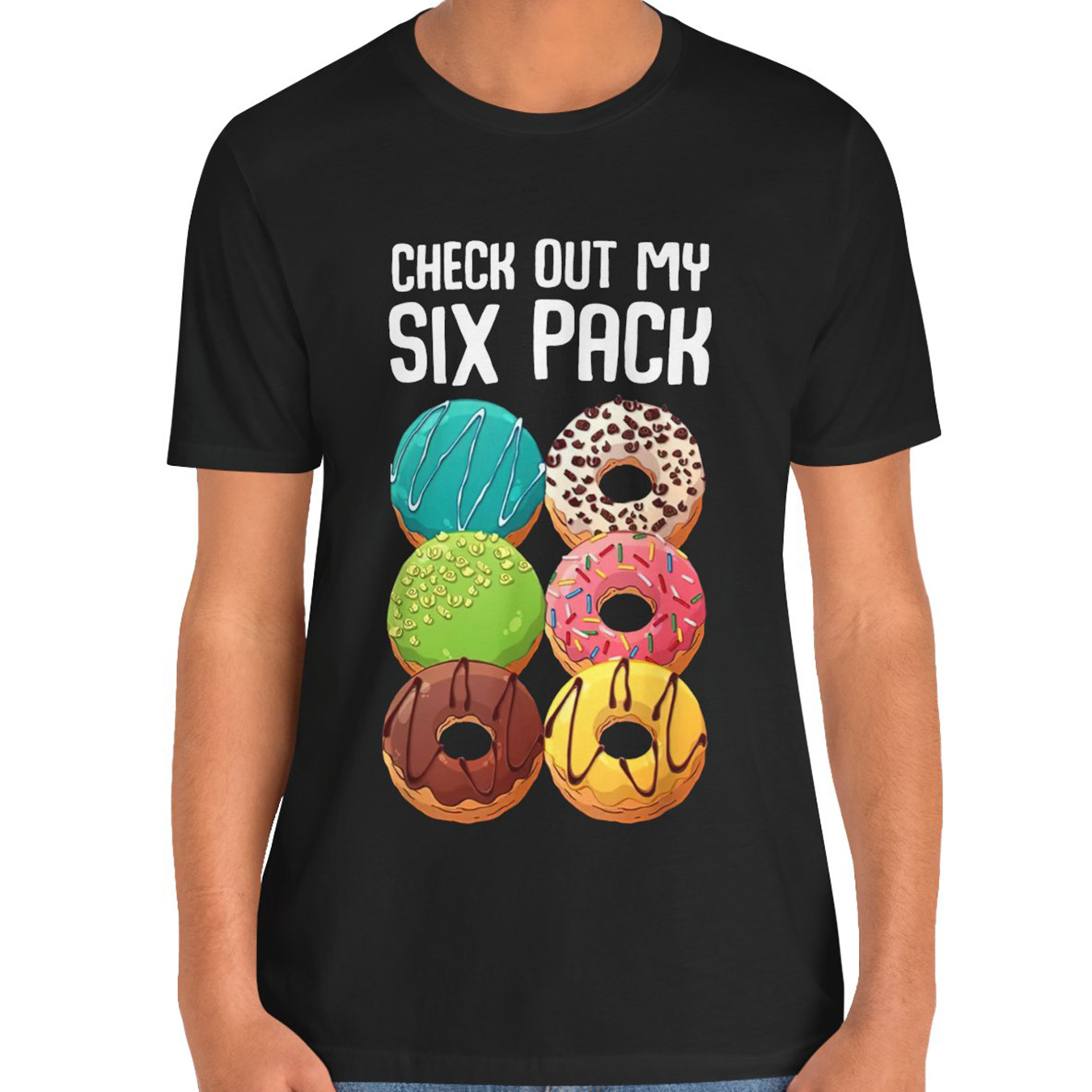 

Fancy Donut Print T-shirt, Men's Casual Comfy Tee For Summer, Men's Short Sleeve Top For Daily Activity