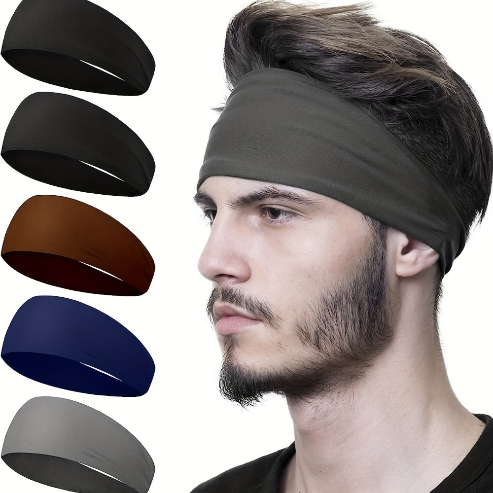 

5pcs Athletic Headbands, Moisture-wicking Elastic Unisex Hair Band, For Sports, Running, Cycling, Yoga, Fitness, For Men And Women - Ideal Choice For Gift