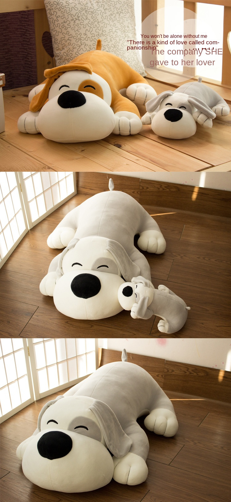Peluche Perro Blanco Acostado, Almohada Abrazable Y Juguete Tierno Para Niños, Decoración Para Sofá, Cama O Coche