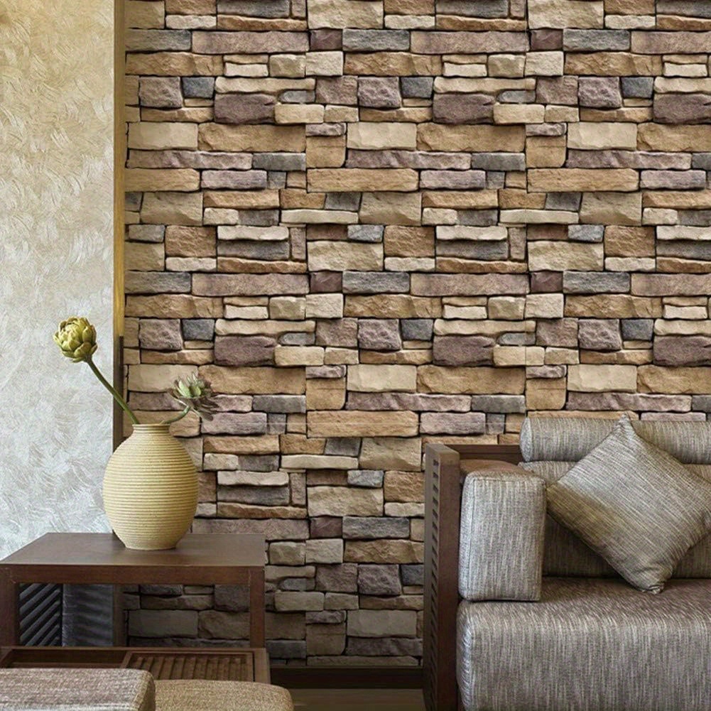 peel stick   brick wallpaper waterproof self   vinyl contact paper for kitchen backsplash bedroom living room laundry room decor   apply 17 7x118 inch roll 3d peel and stick wallpaper waterproof self   decorative brick