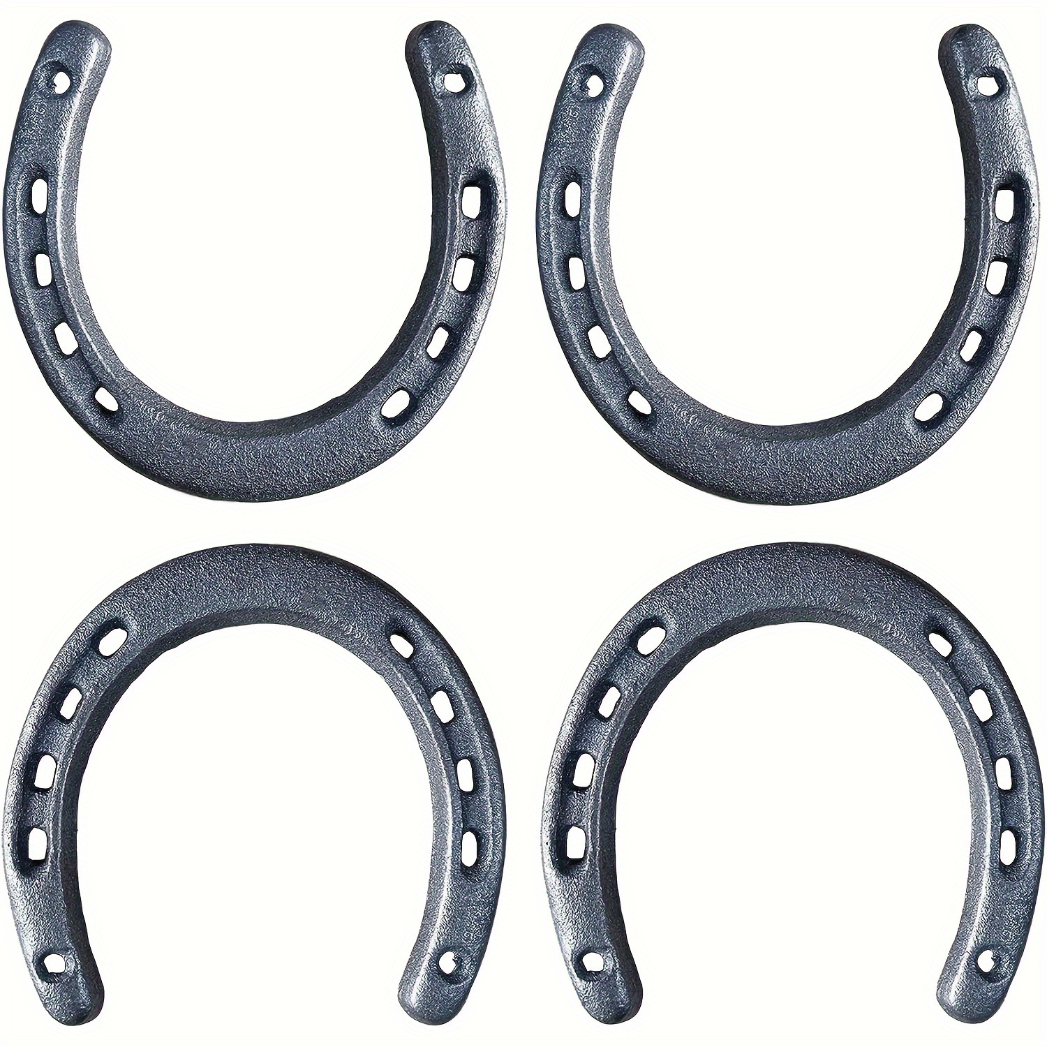 

4pcs Iron Horseshoes For Horses - Cast Lucky Horseshoe Wall Decor For Parties - Durable Horse Shoe Wall Hanging Decoration