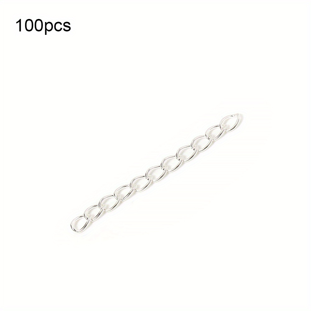 100pcs Extension Chain Ear Jewelry Tail Chain Lengthening Chain Adjustment Chain Jewelry Additions Tail Chain Materials Suitable For Necklace Making