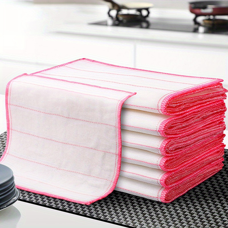 10 15 20pcs anti oil kitchen towel 8 layers microfiber kitchen cleaning cloth thicken absorbent scouring pad   dish towel 11 81inch details 4