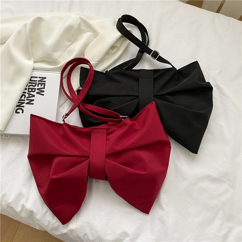 

Oversized Bow Shoulder Bag For Women, Large Capacity Crossbody Tote, Fashion Accessory