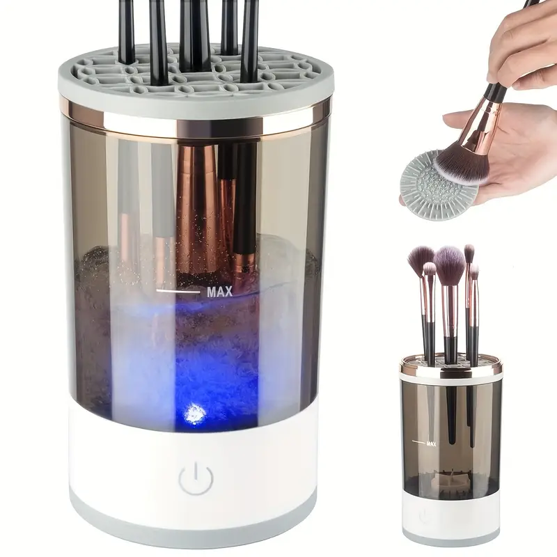electric makeup brush cleaner automatic cosmetic brush details 0