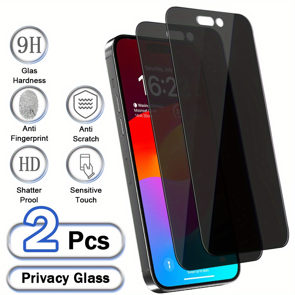 

For 15 Pro Max 15 Plus Anti-spy Privacy Tempered Glasses Screen Protector