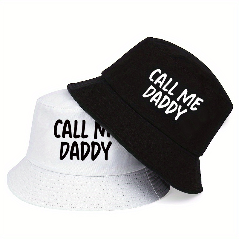 

Cool Hippie Bucket Hat, Double-sided, Call Me Daddy Print Fisherman Hat, Sun Hat For Casual Leisure Outdoor Sports
