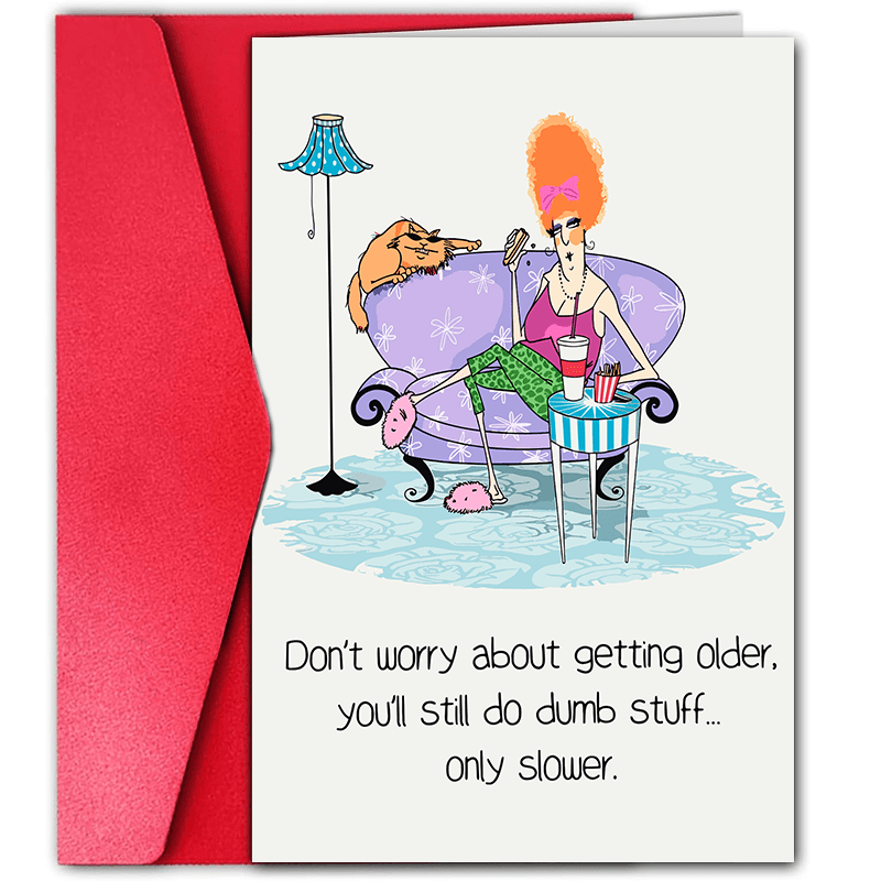

1pc Funny Birthday Card, Over The Hill, Getting Older, Great For Sister, Coworker, Best Friend