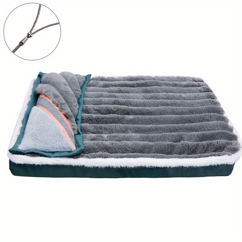 

Dog Mat Dog Sleeping Mat, Cat Winter Warm Kennel With Pillow, Large Tear-resistant Bite Bed Mat Pet Floor Mat