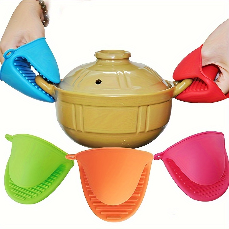 

2-pack Silicone Pot Handle Covers - Heat-resistant, Non-slip Grip Holders For Safe Cooking, Baking - Durable Trivet & Underliner Kitchen Accessories