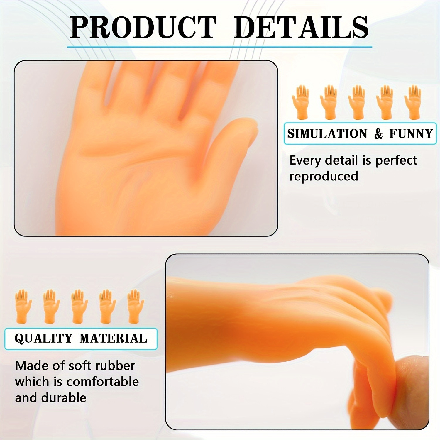 10 Pack Mini Hand Figurines Plastic Finger Puppets Creative Play Party Favors