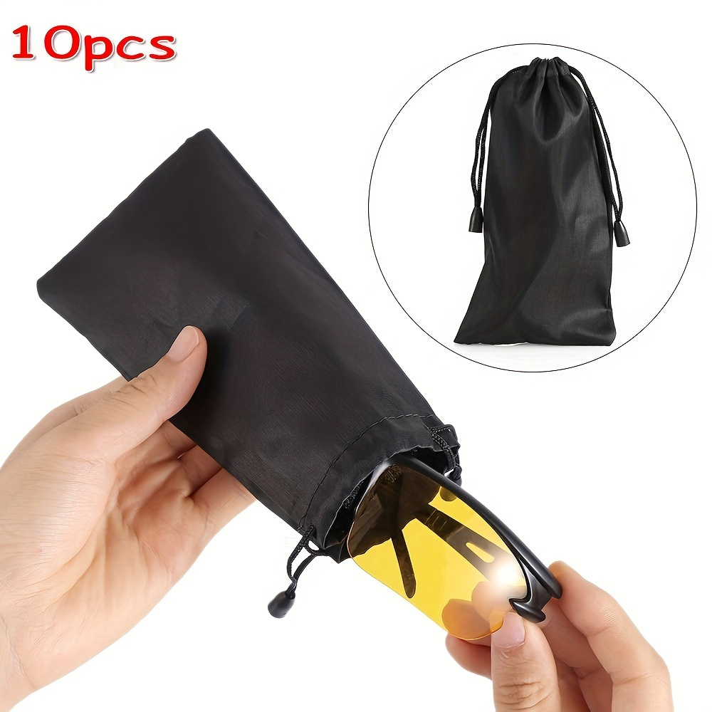 

10pcs Durable Non-woven Fabric Pouches For Casual Eyewear Storage: Minimalist, Scratch-proof, And Ideal For Travel And Daily Use