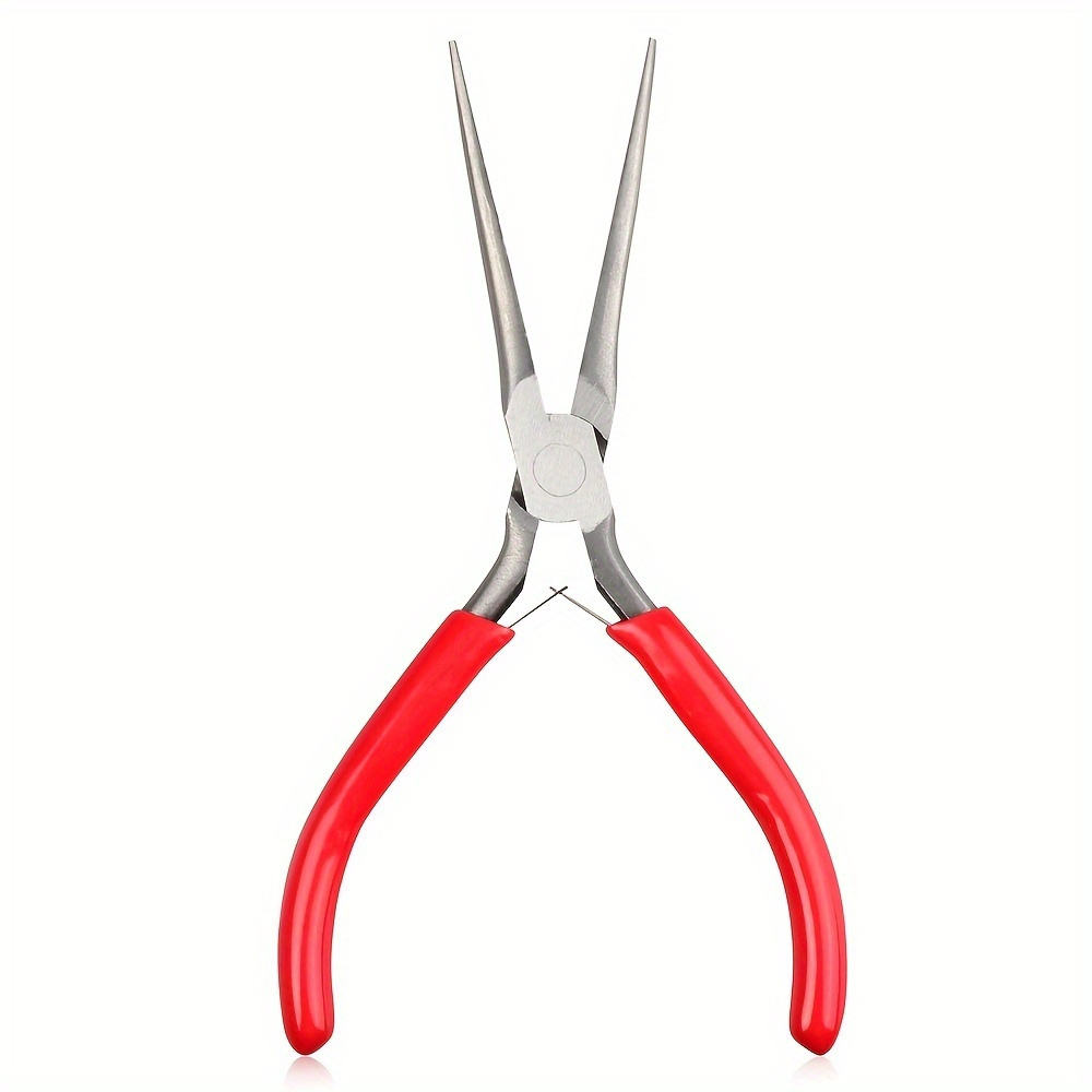 

Extra-long 5" Needle Nose Pliers With Non-slip Grip - Durable Steel, Ideal For Tight Spaces & Precision Work