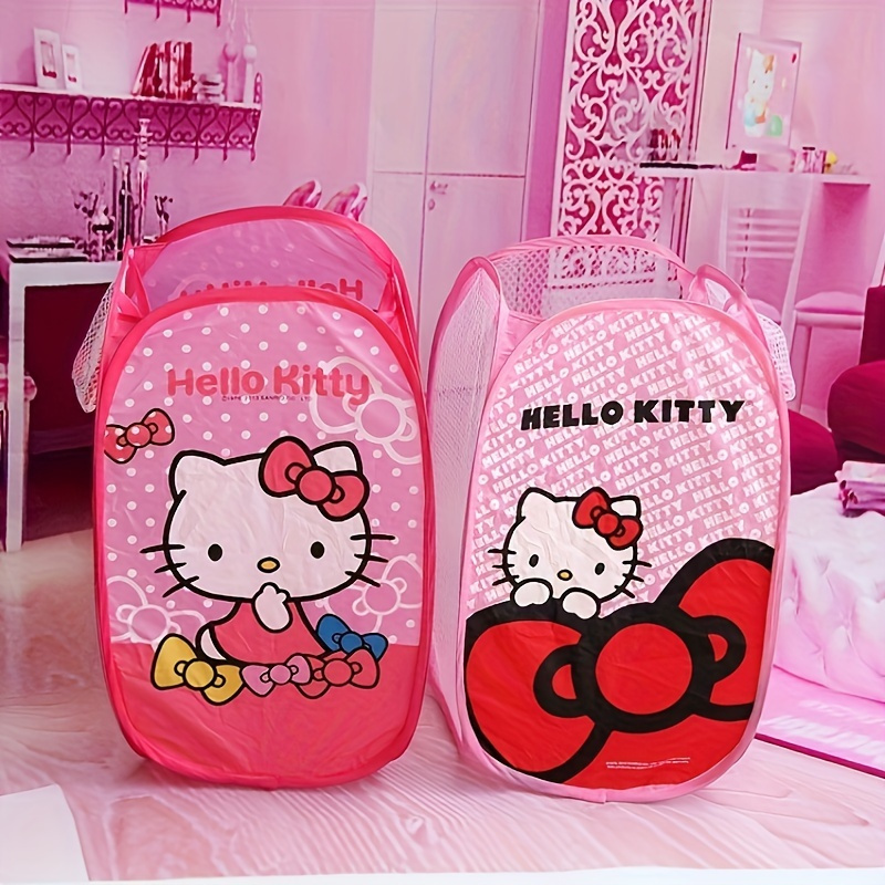   kawaii cute storage bag     foldable organizer dirty clothes laundry basket details 2