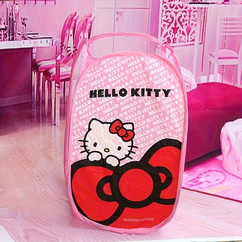   kawaii cute storage bag     foldable organizer dirty clothes laundry basket details 5