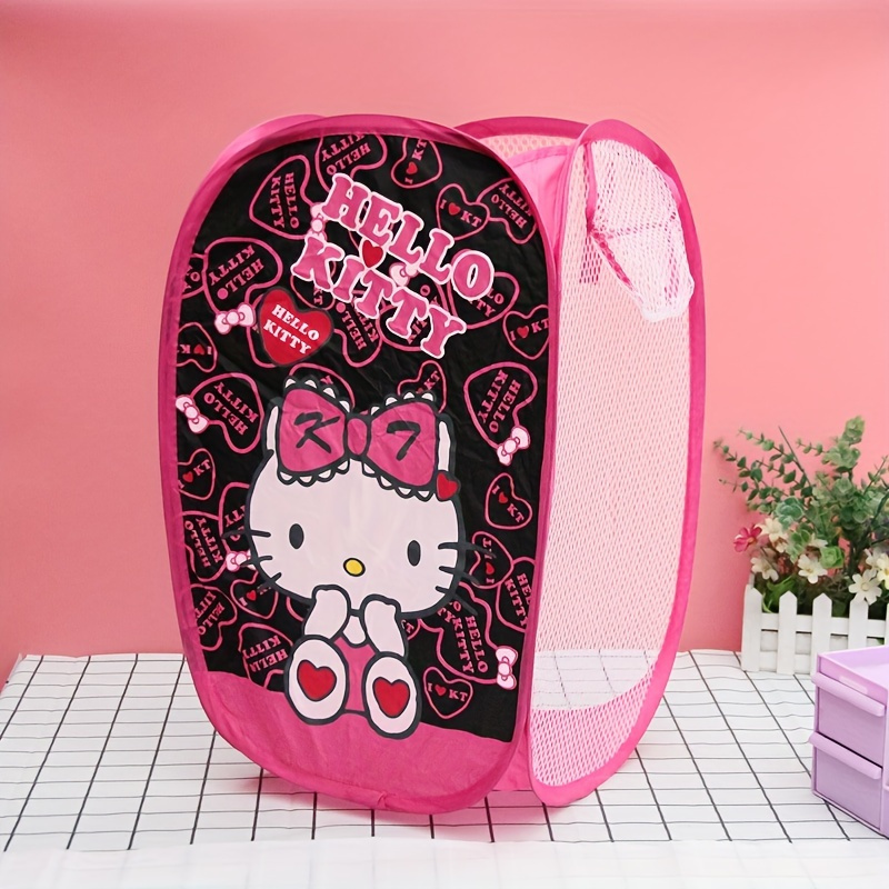   kawaii cute storage bag     foldable organizer dirty clothes laundry basket details 7