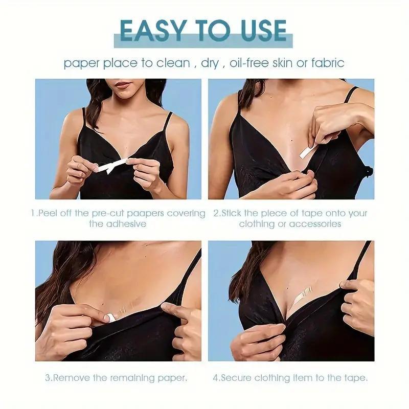 36pcs Invisible Anti-slip Stickers, Seamless Double-sided Adhesive Clear Sticker for Shirt Neck, Women's Lingerie & Underwear Accessories