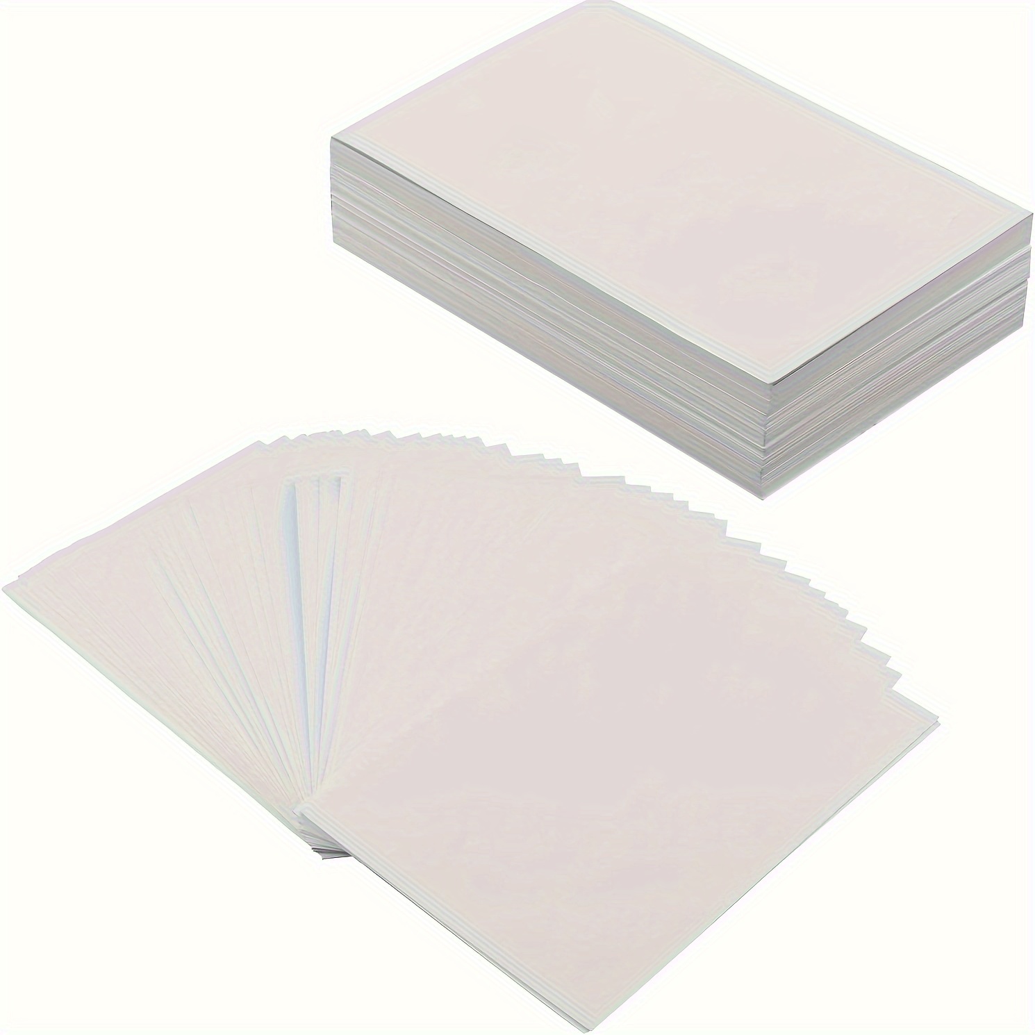 

Value Pack 50pcs White Blank Cardstock, 4x6in Thick Paper, 250gsm/90lb, Flat Printer Paper, Ideal For Invitations, Postcards, Photo Prints, Diy Card Making