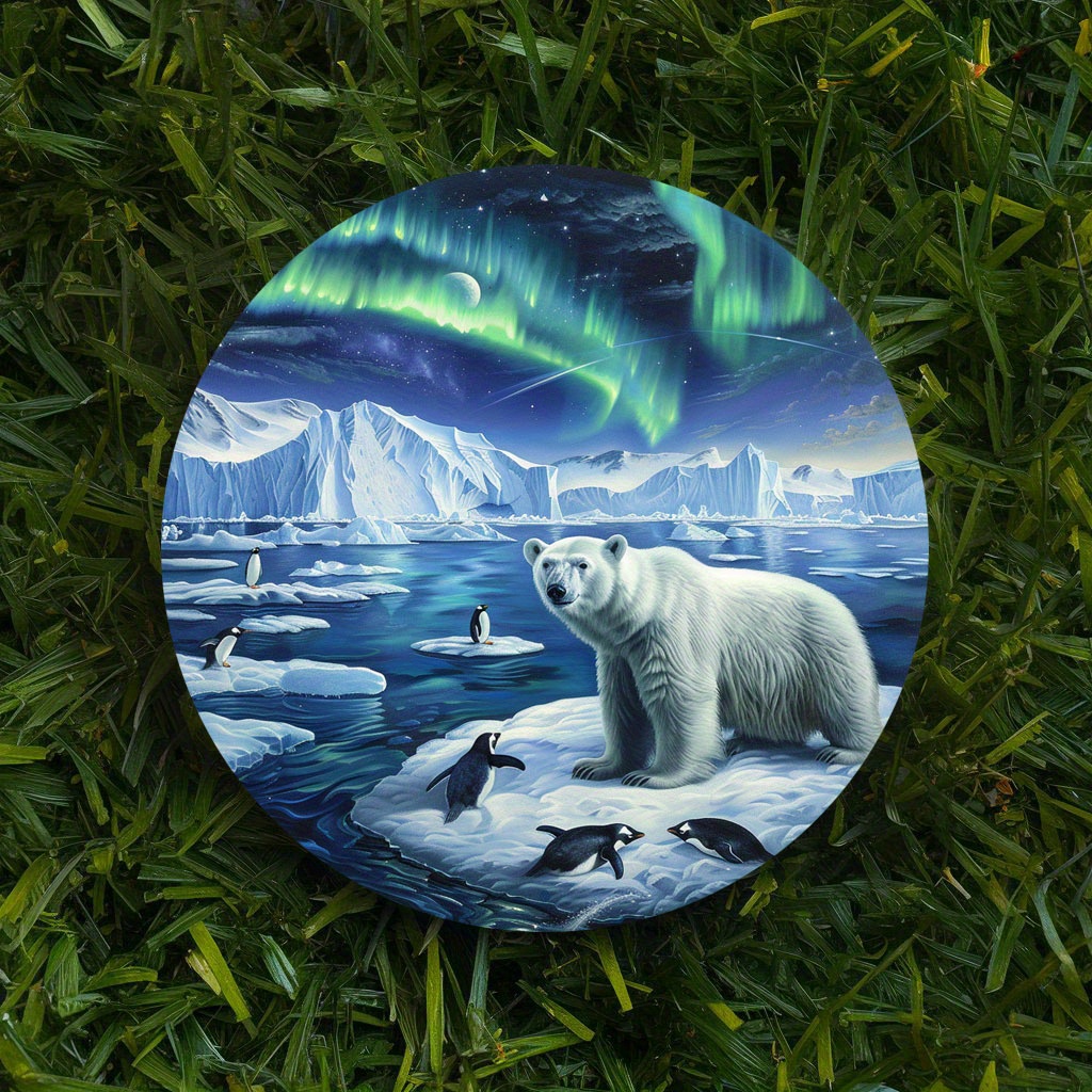 

Polar Bear Arctic Wonderland - Round Aluminum Wall Sign For Home, Garage & Bar Decor | Unique Gift For Birthdays, Anniversaries & Beach Parties