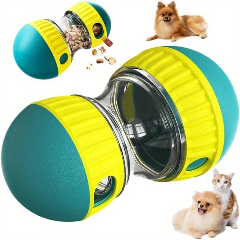 

Interactive Dog Puzzle Treat Ball - Slow Feeder Training Toy For Iq Stimulation And Mental Enrichment, Adjustable Food Dispenser For Improved Digestion, Non-battery Plastic Pet Plaything