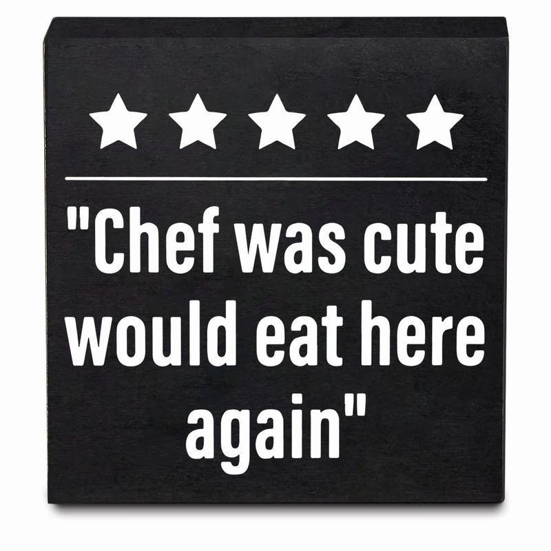 

1pc Humorous Wooden Sign For Kitchen - Chef Quote - No Electricity Required, Featherless, Wood Decor For Dining & Counter, Ideal Gift For Home, Mom, Women, Men