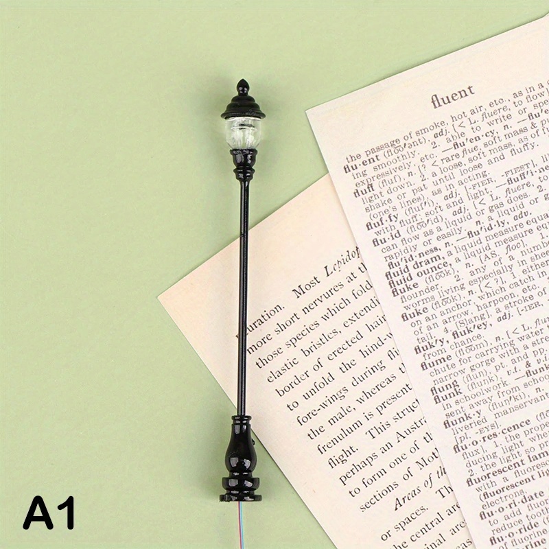 1pc, Moss Micro Landscape Ornament Lamp, Architectural Sand Table Model Street Lamp