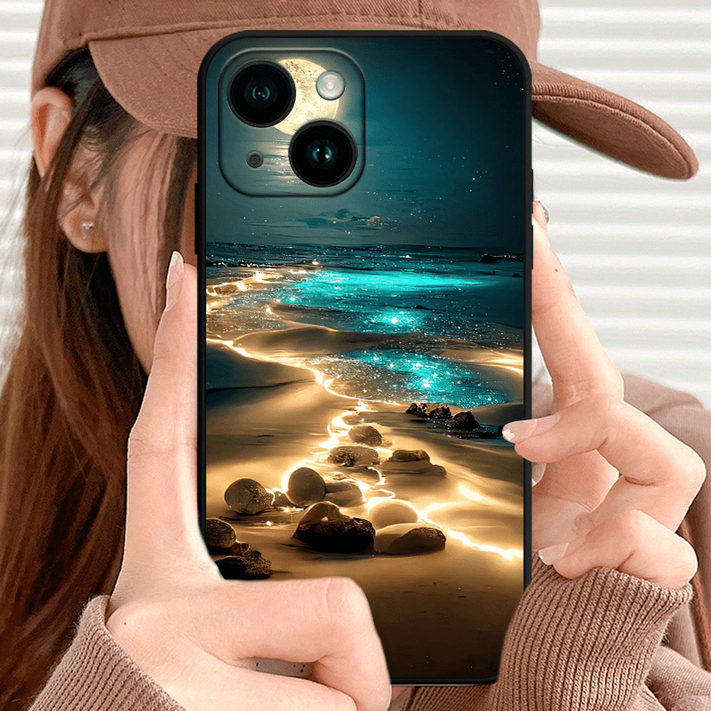 

Glowing Moon Anti-slip Tpu Phone Case Bundle For Series - Durable Anti-fingerprint Cover For Men & Women - Protective Case Pack For 15/14/13/12/11 Pro Max/se/2022 - Gift Set