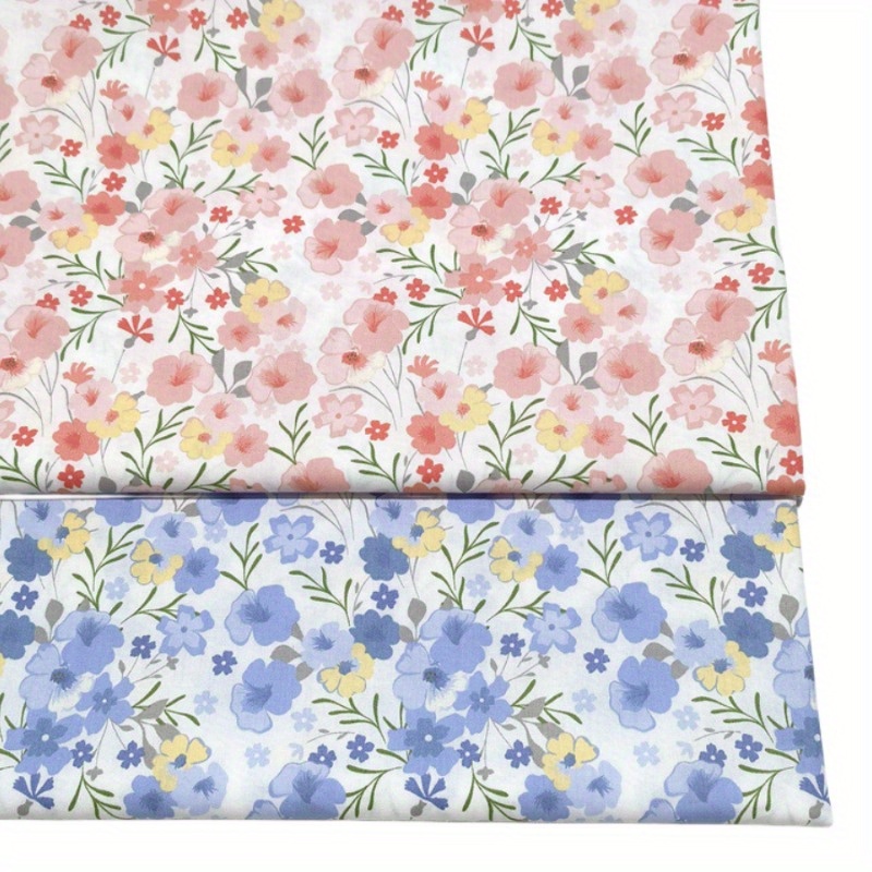 

Tissu à Impression Numérique Florale Doux et Sain - Parfait pour la Couture à la Main, le Patchwork & l'Artisanat de Vêtements DIY pour Kit de Broderie