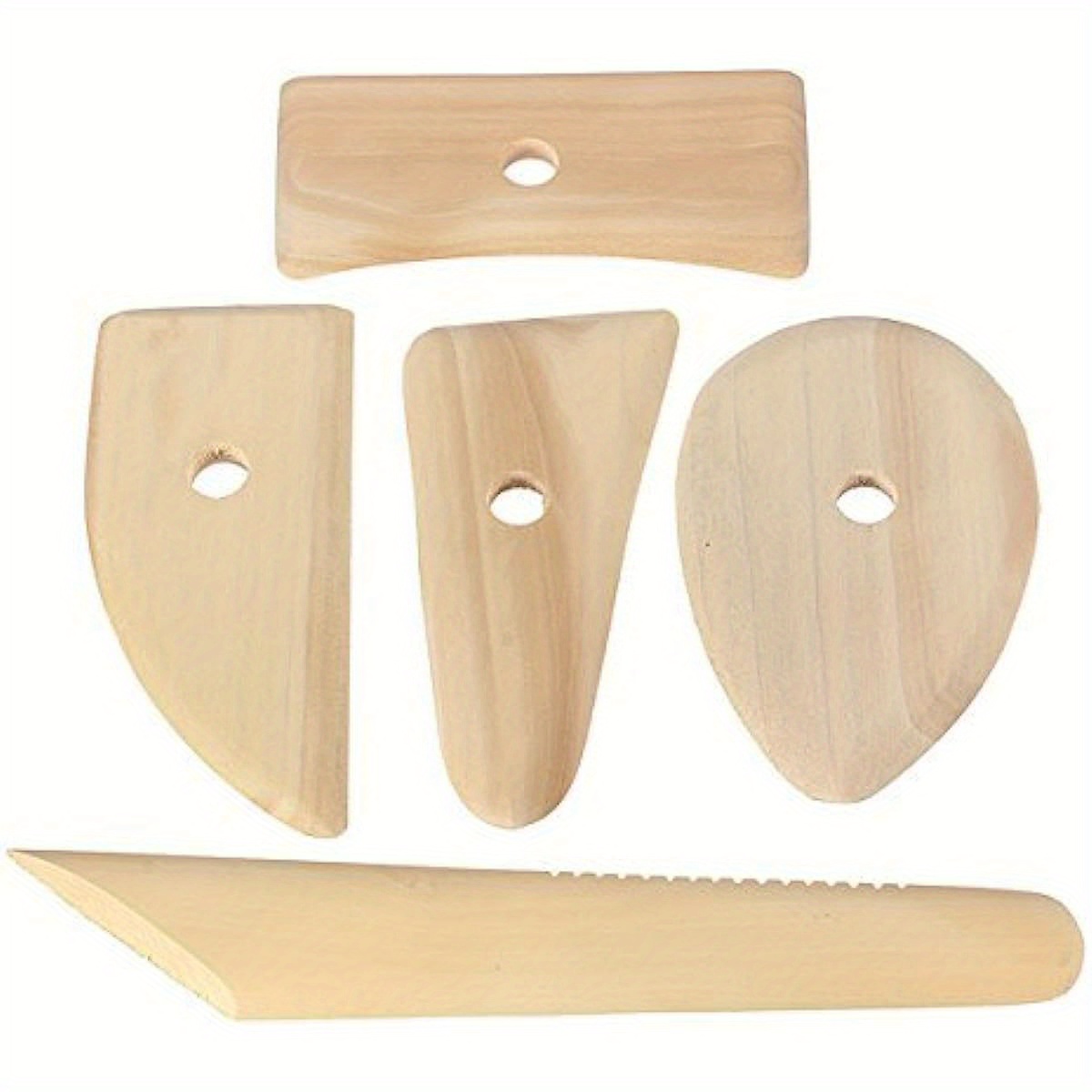 

Ensemble de 5 Outils de Moulage en Bois pour Potiers pour Sculpter la Céramique et l' Polyère